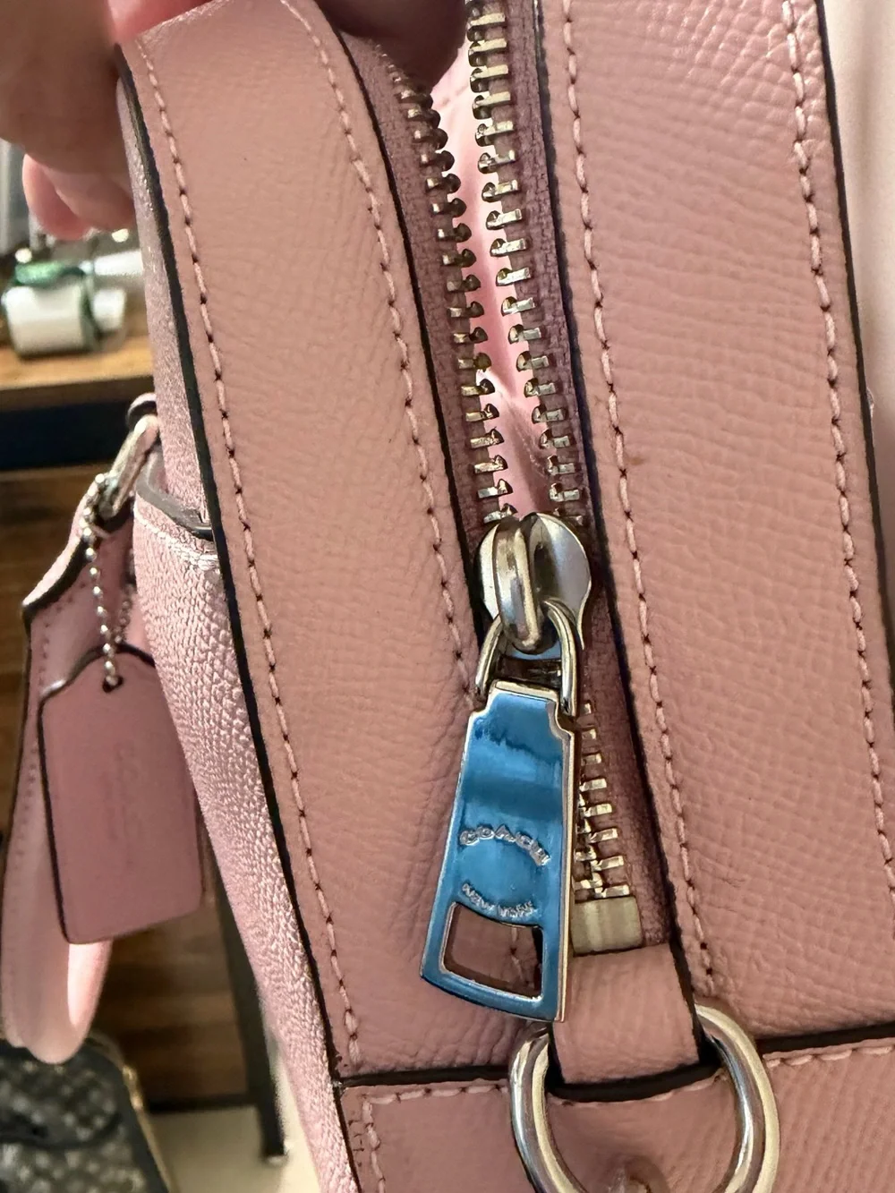 Coach Saffiano Pink Leather Satchel/Laptop Bag